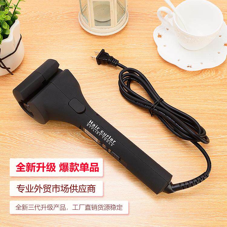 跨境新品卷发器液晶显示卷发棒全自动卷发器  工厂卷发棒