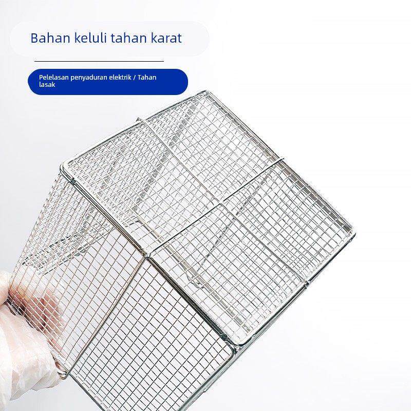 不锈钢试管箩实验室玻璃仪器清洗篮圆框方形不锈钢器皿消毒筐灭菌