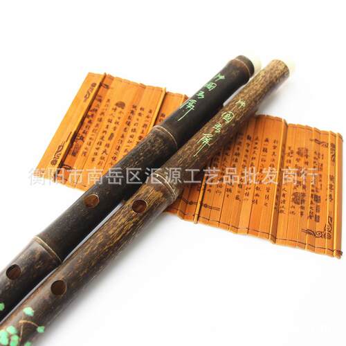 高档厂价古F风素笛 玉屏紫竹笛 /G调横 定刻花笛 初学乐器制