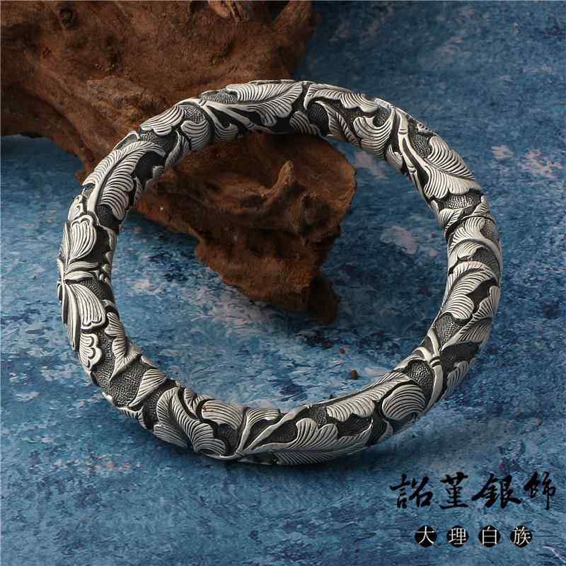 正品浮雕银手手环镯花开银富贵牡丹银镯子复古民族风银饰盛花放牡,饰品/流行首饰/时尚饰品新,手镯,淘宝优惠券,粉丝福利购,淘宝优惠卷