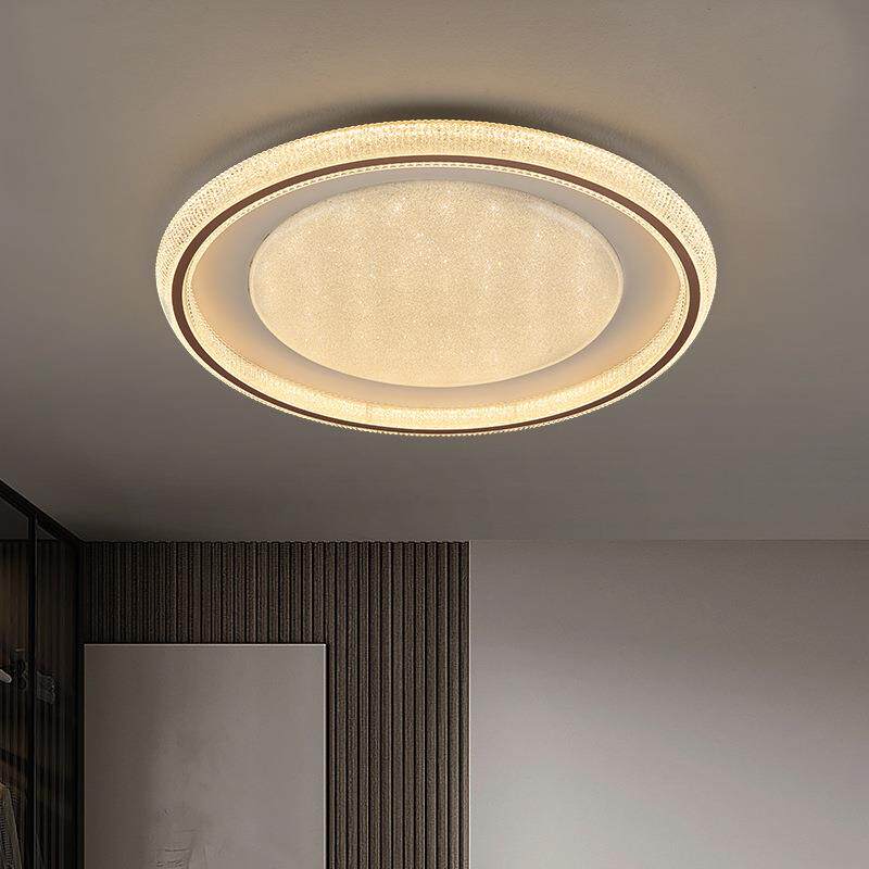 轻奢智客厅吸顶灯长方形温馨新能款卧简约餐厅水晶超712灯薄室灯