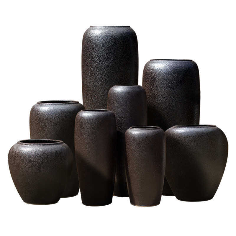 复古做旧粗陶罐瓷景德镇手工陶瓷落地大件组合花瓶盆庭院缸土坛子,鲜花速递/花卉仿真/绿植园艺,花盆,淘宝优惠券,粉丝福利购,淘宝优惠卷