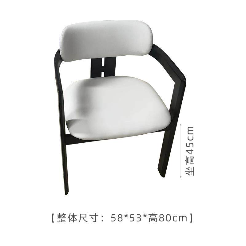 正品home背chice北闲欧简o约餐椅家用轻奢实木靠椅咖啡椅中古休椅
