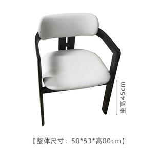 正品home背chice北闲欧简o约餐椅家用轻奢实木靠椅咖啡椅中古休椅