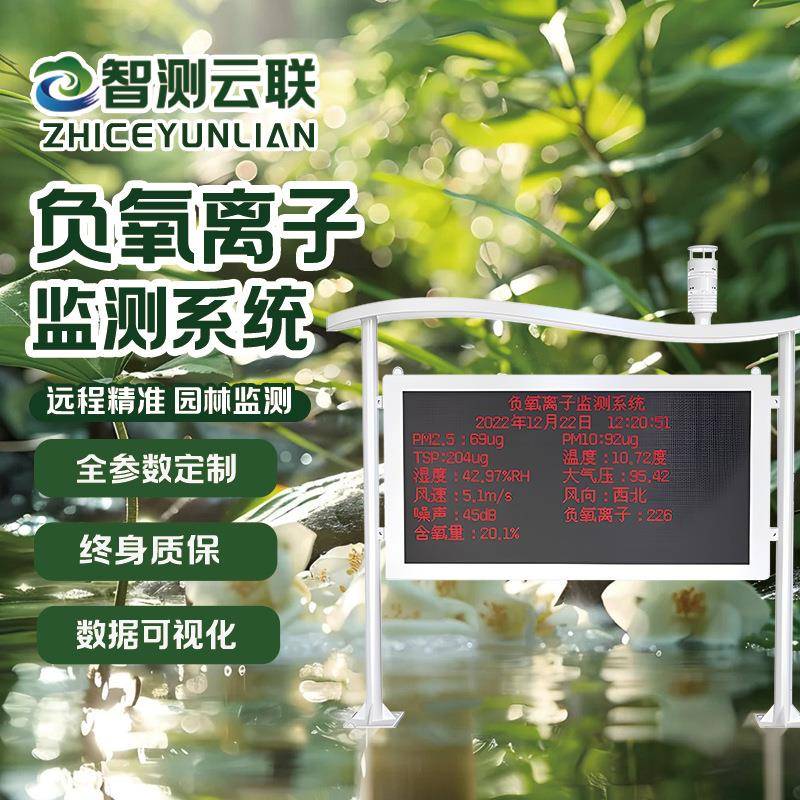 智测云联负氧离子监测系统湿地公园植物园空气质量负氧离子监测站