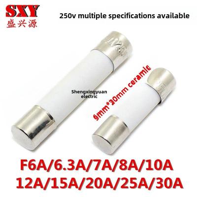 5x20 6x30MM 陶瓷保险丝/管 250VF6A/7A/8A/10A/15A/20A （10个）
