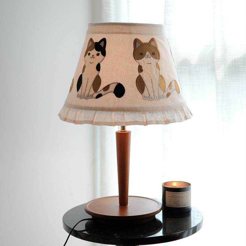 葡萄绣花台灯罩 南法复古法式美式中古卧室床头亚麻