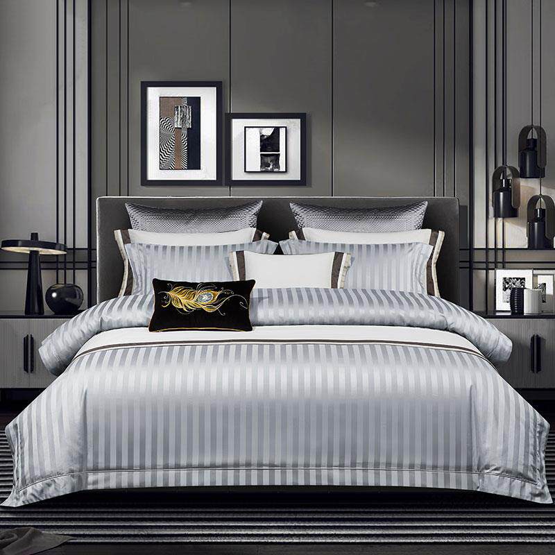 正品奢华统套房140支埃及长四件套酒高档五星级绒店全纯棉床上用