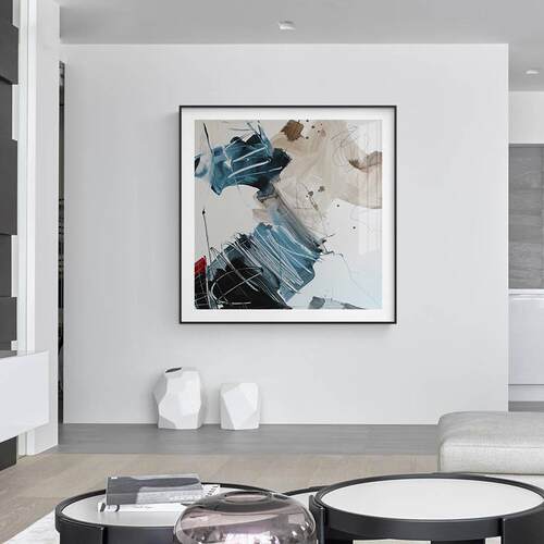 新款直销抽象客厅装饰画现代简约沙发餐厅壁画北欧轻奢卧室正方形
