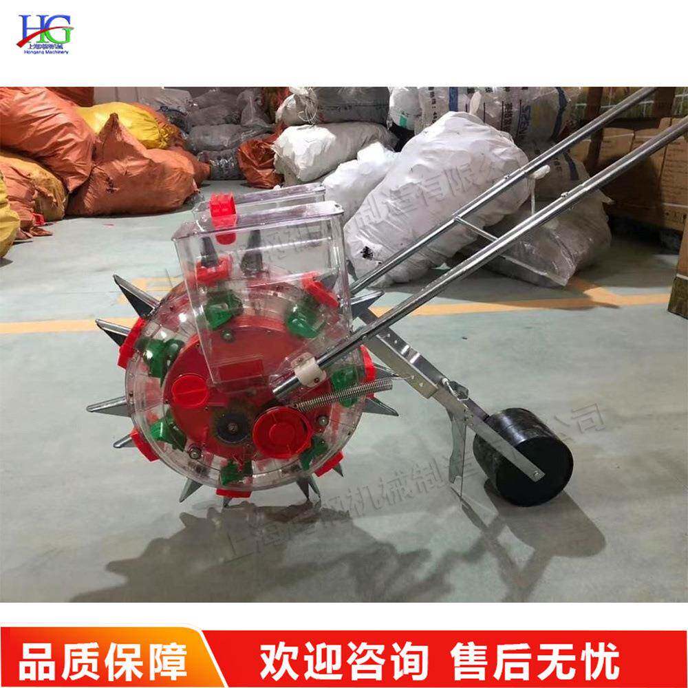 手推式滚轮播种机 玉米大豆多型号滚轮穴播机 走路式播种设备