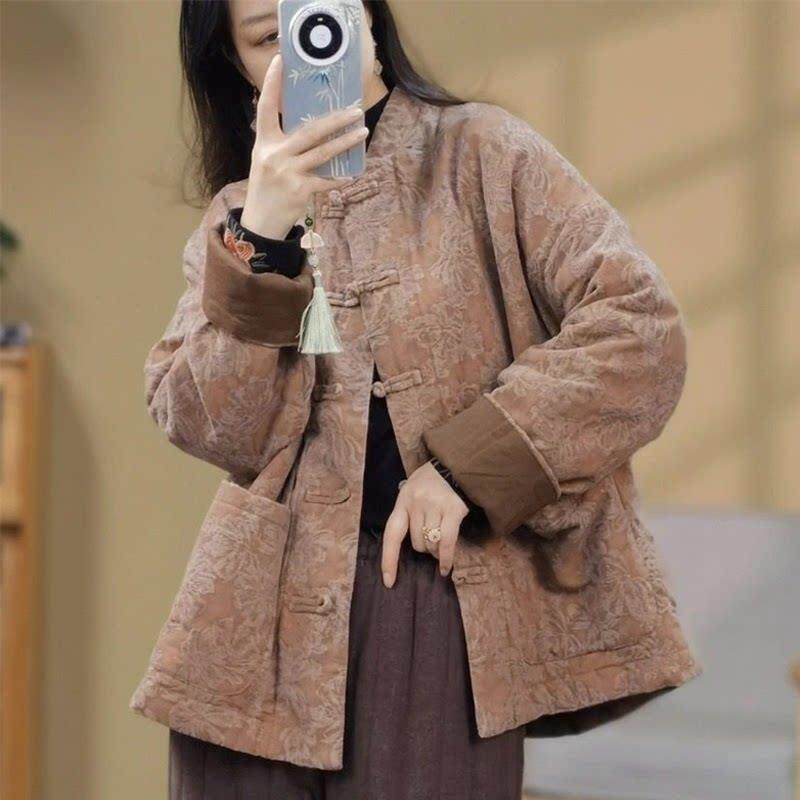 潮牌新中式国风小棉袄高端晋江棉服外套女款加棉2025新款夹棉棉衣
