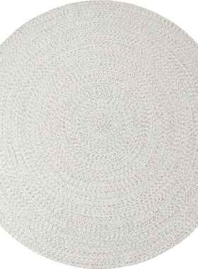 高档北欧简灰色手工编织圆地毯客厅茶几形现代约桌卧室茶室书房椅