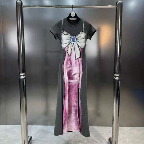 Womens High Slit Bodycon Dress Fashionable And Elegant
