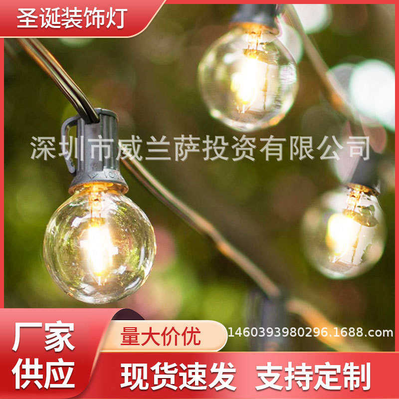 G4025LED球泡灯串插电110V-240V带尾插庭院圣诞装饰灯厂家
