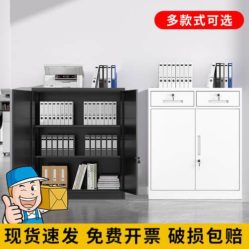 文件柜铁皮资料柜办公储物柜304不锈钢矮柜子抽屉钢制工具收纳柜