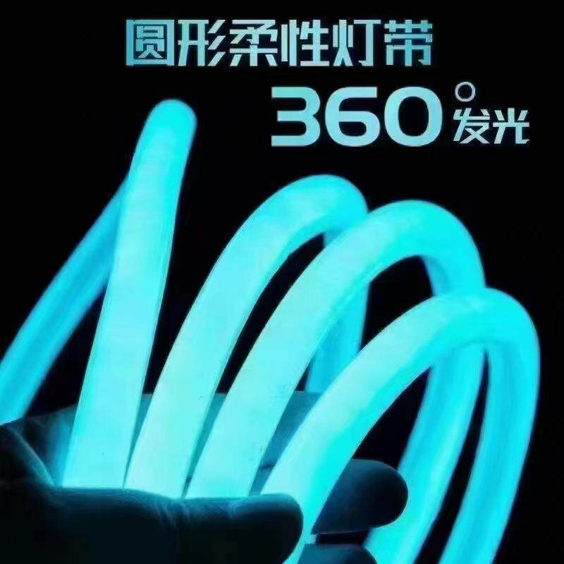 led圆形灯带12V低压户外防水360度发光柔性220高亮霓虹广告软灯条