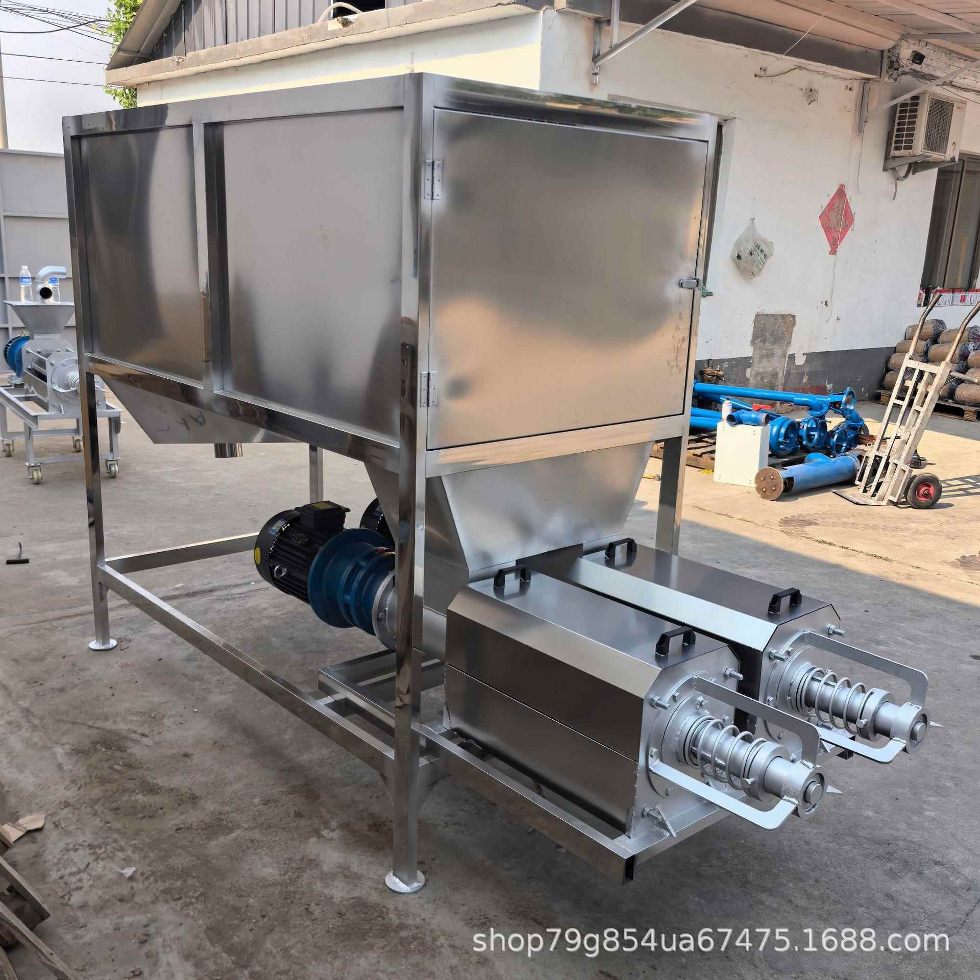 双机头滚筒微滤猪粪干湿分离机牛粪鸡粪脱水机水泡猪粪分离机