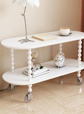法式奶油客厅移动茶几发边几TX010餐边小推车沙小可户风型中古夹