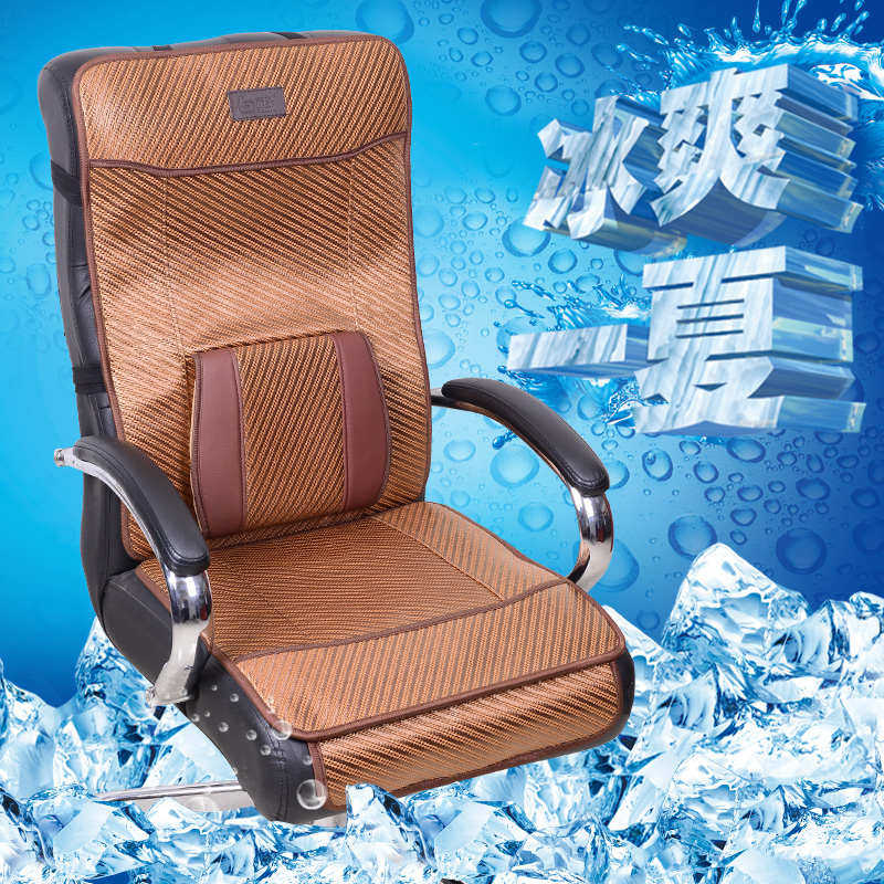 椅垫亚麻布兜四季椅垫办公室坐垫椅老板靠背套 通用加厚椅防滑连