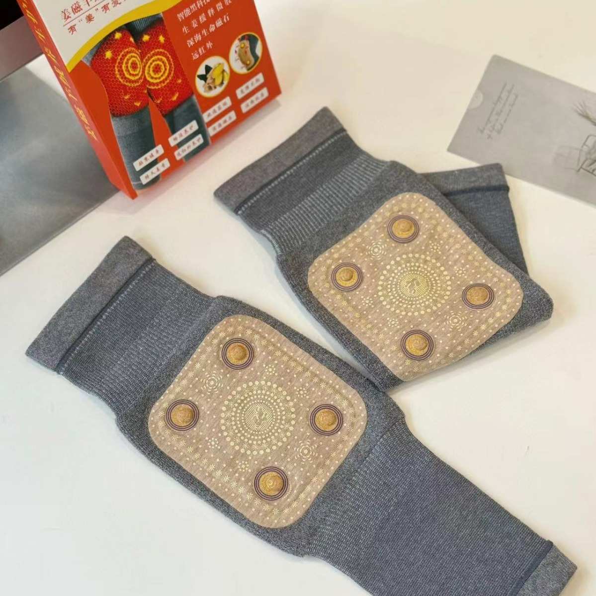 JM中脉姜磁羊绒护膝中老年护理防寒保暖