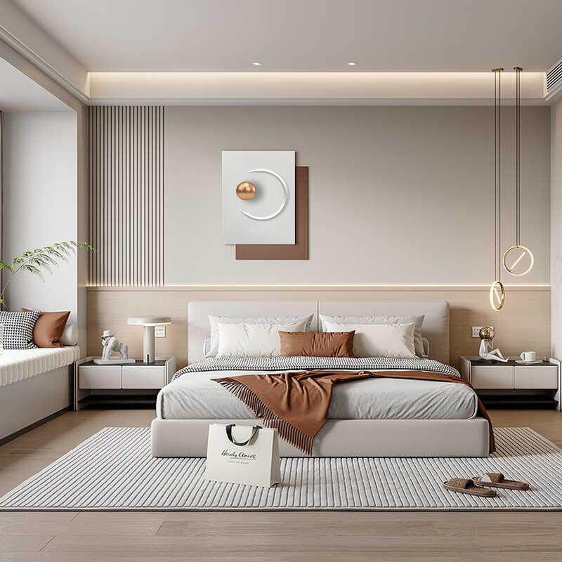 客厅装饰画简约立体高档走廊过道抽象挂画玄关样板间壁画浮雕无框