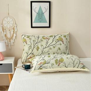 枕巾纯棉一对装高档枕套垫巾100全棉加厚纱布枕头买家单人新款