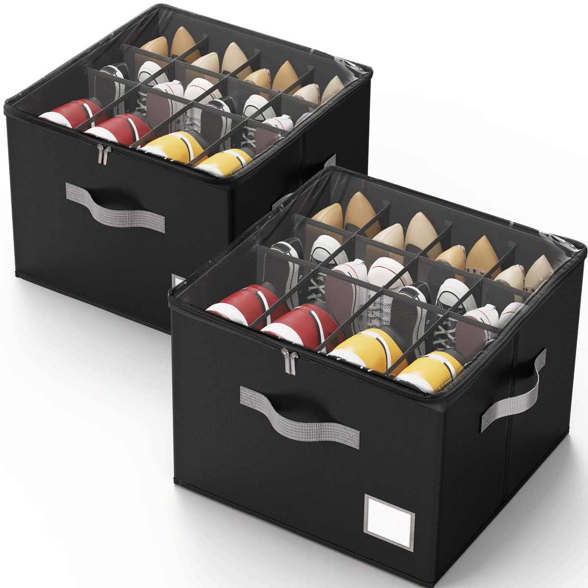 鞋子收纳箱16格带盖防尘鞋盒家用衣橱收纳多功能整理储物盒