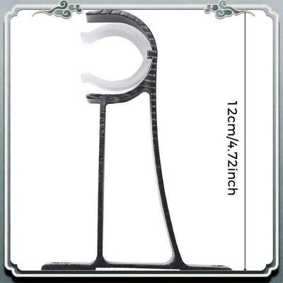 Durable 6Pcs Curtain Rod Bracket Set Single Hole Small