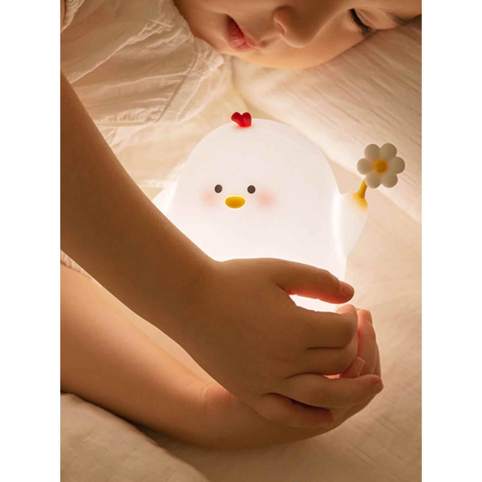 CHICK FLOWER LAMP | 呆萌小花鸡 伴睡夜灯 拍打感应 延时关灯