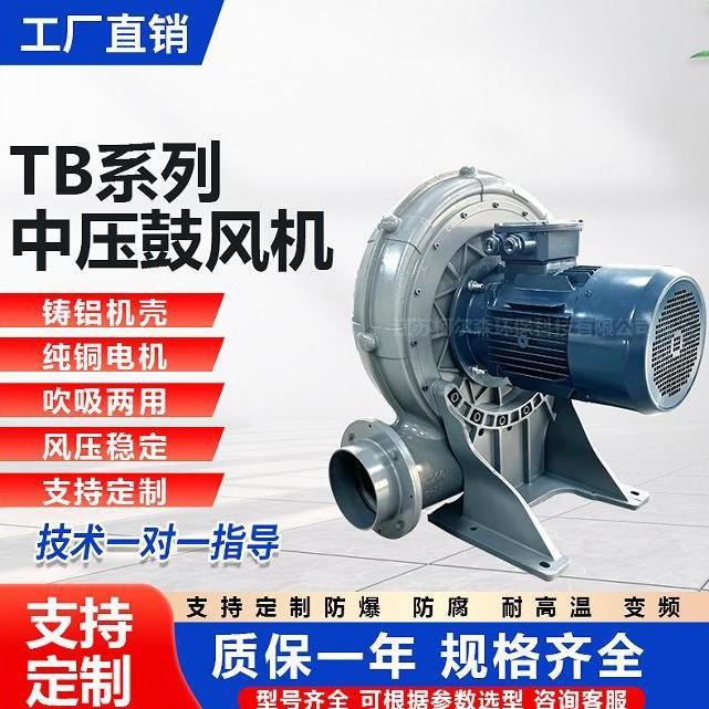 防爆中压风机颗粒燃烧机升圆粉尘气体防爆铝壳机壳