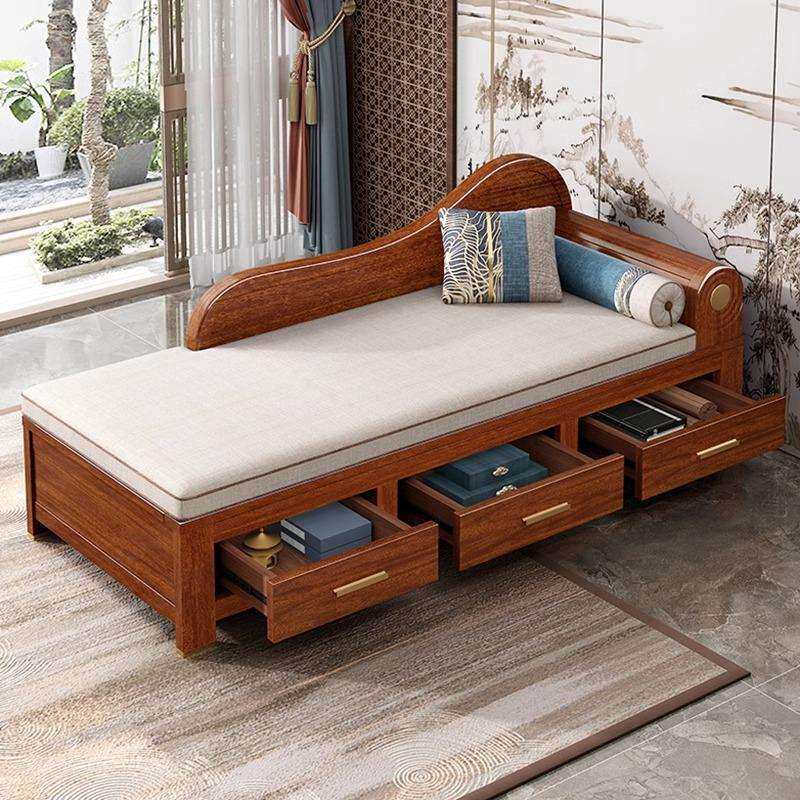 全实木实贵妃椅ZAC客厅躺椅贵妃榻妃榻现代中带坐垫贵式沙发木贵