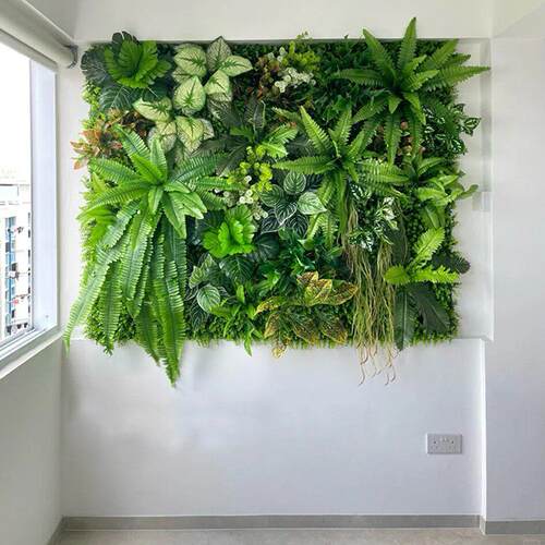 店面墙壁装饰立体植物墙彷真绿色植物墙绿色植物屏风挂壁室内草坪