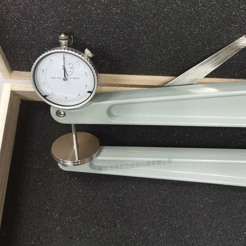 指针式大型大量程海绵测厚仪 测厚规 厚度计 喉深450mm 压盘50mm