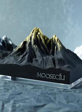 高档金山银扩香石车载香火薰雪山摆件卧室无香山氛精油男女生日礼