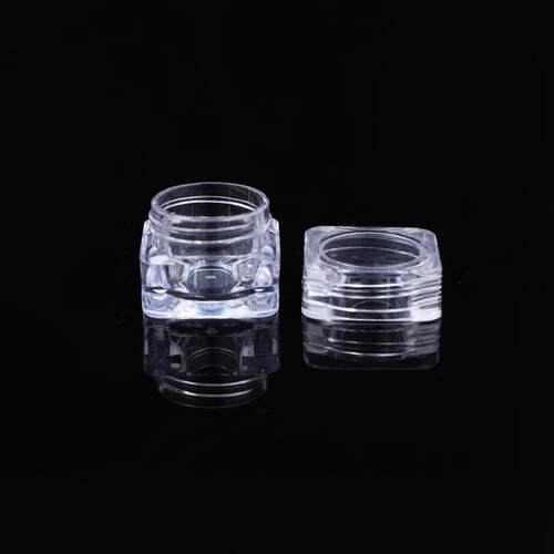 Factory stock 5g square transparent cream jar, nail art acce