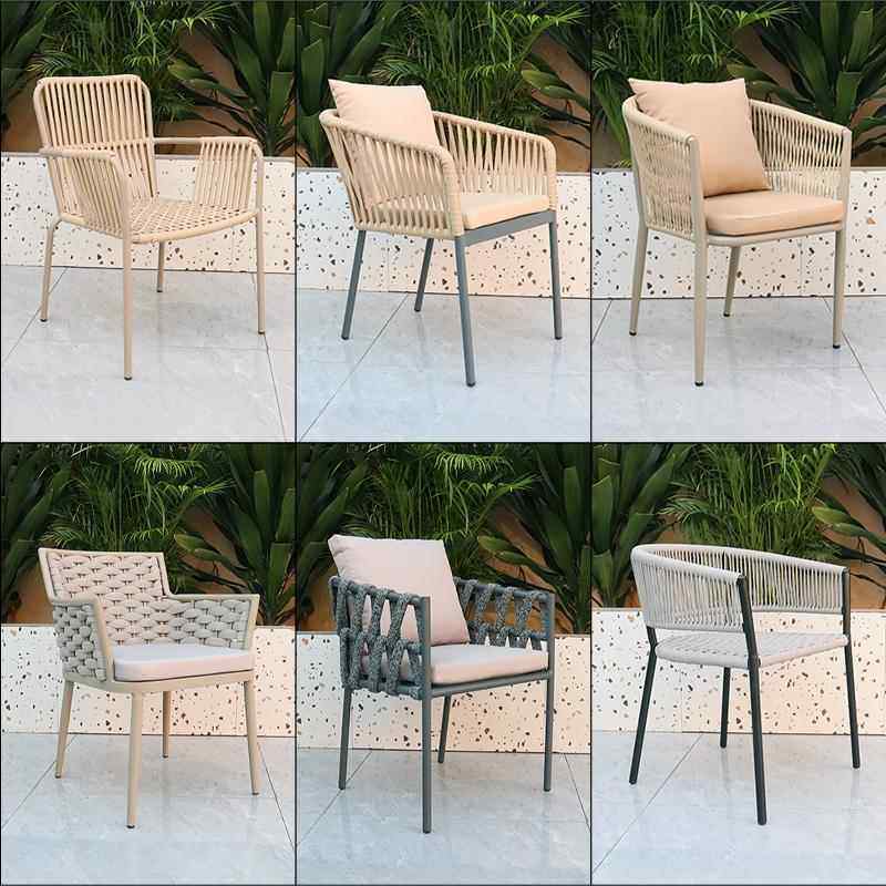户外桌椅藤椅设计师花园室外休闲椅绳编家用椅藤编单人椅
