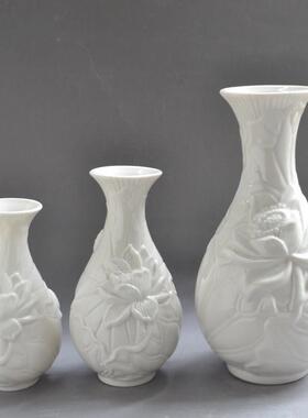 陶瓷莲花瓶供佛插花器佛前插花瓶供佛净水瓶陶瓷花瓶莲花器陶瓷瓶