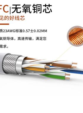 网络工YUT程箔双绞线稳定高速传输千兆线超屏六类网铝单蔽直销