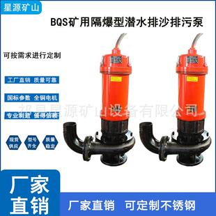 厂家直供 BQS矿用隔爆型潜水排沙泵 矿用潜水泵井下排污 电泵