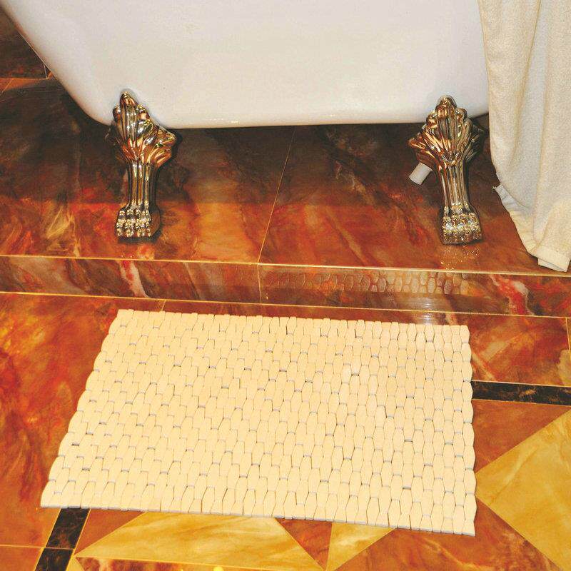 厂家生产隔热浴室门口垫竹垫拼接防滑垫竹制地板镂空防滑地垫