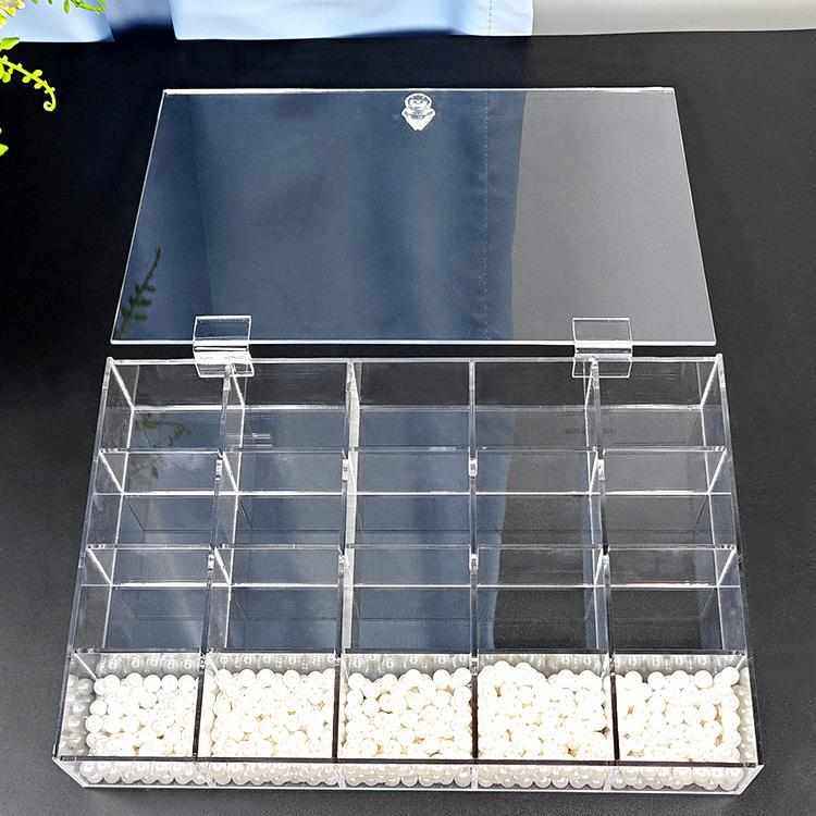 亚克力透明翻盖格子收纳盒子散珠分格盒首饰盒桌面整理盒防尘展示,居家布艺,收纳盒,淘宝优惠券,粉丝福利购,淘宝优惠卷