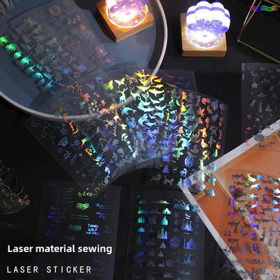 水晶胶DIY手工激光鹿材料透明爱丽丝魔法圈激光材料