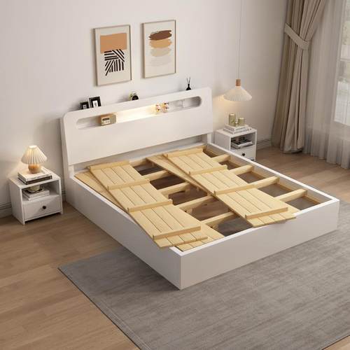 白色箱体床榻榻床板排骨床38210架15米双人床2.025新款经济型米出