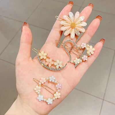 Daisy Rhinestone Hairpin Female Korean Super Fairy Liu Haiha