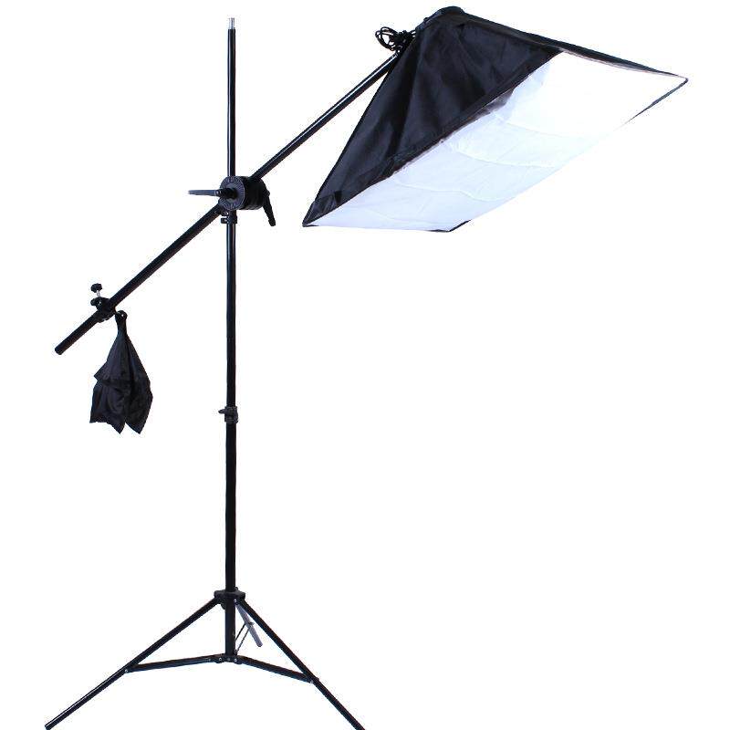 摄影器材 顶灯补光摄影灯摄影棚横臂架挂灯勾 50*70四灯头柔光箱