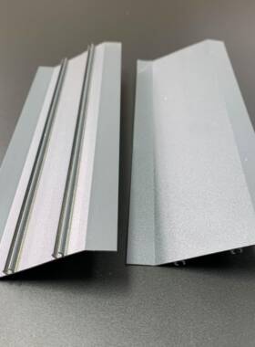现货喷涂烤漆深灰色铝合金百叶片75mm*0.6mm厚百叶窗通风防雨型材