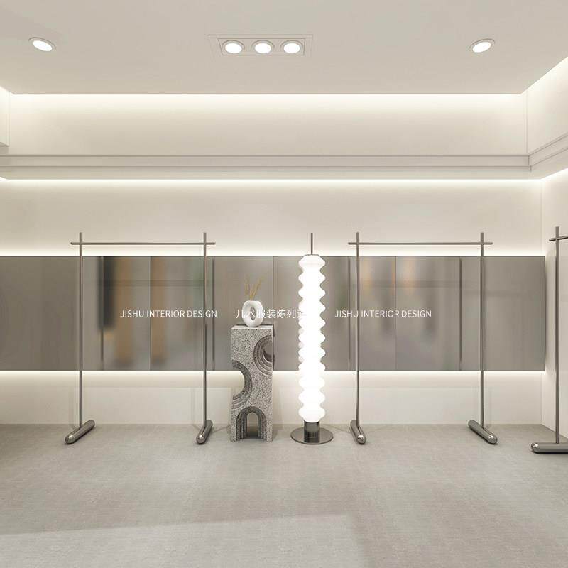 买手店服装店展示挂衣架陈列装饰道具女装中岛落地式不锈钢货架子