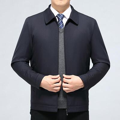 秋新款老年2131-2-U男士棉衣爸爸中装商冬领导书记加厚棉服夹务克