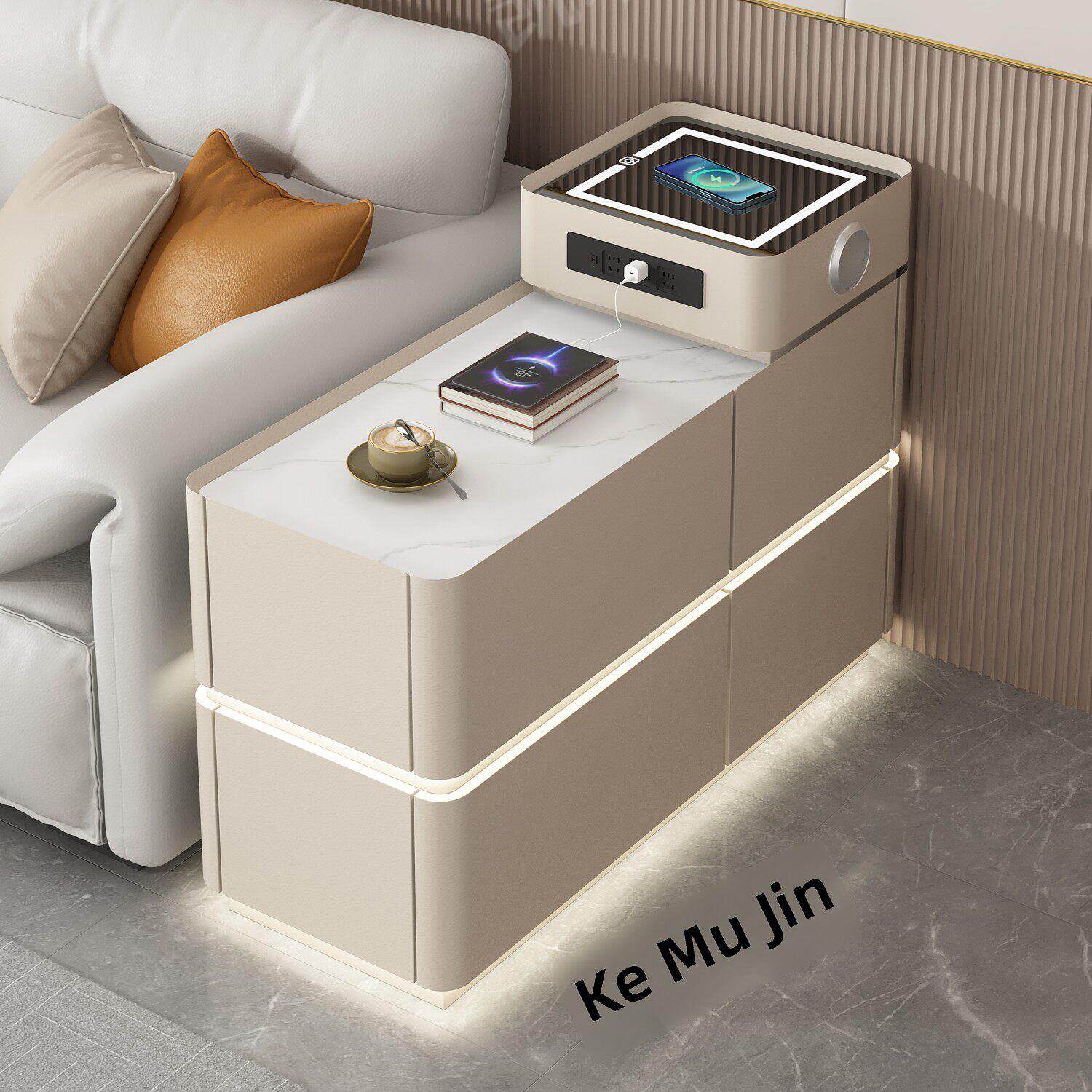 2025新款落地沙发边柜轻奢高级感实木小型夹缝简约现代边几侧边柜