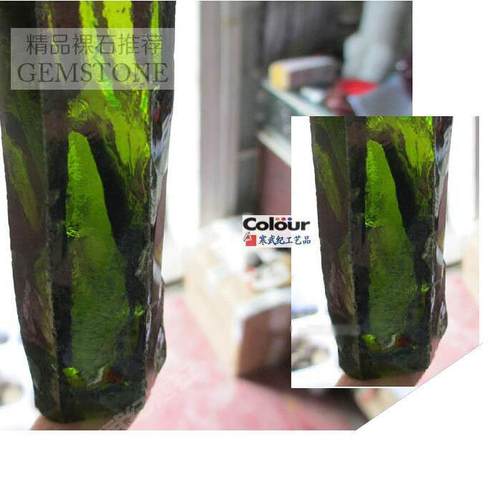 红色桔红锆石原石可做雕刻原料橄榄绿金黄石榴红材料合成宝石原料